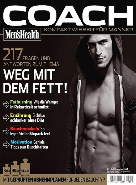 Men’s Health Coach (Germany) — Weg Mit Dem Fett — January 2012