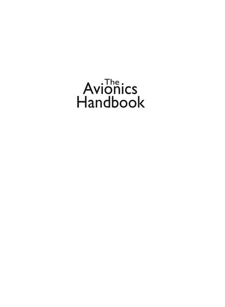 The Avionics handbook – C.R.Spitzer