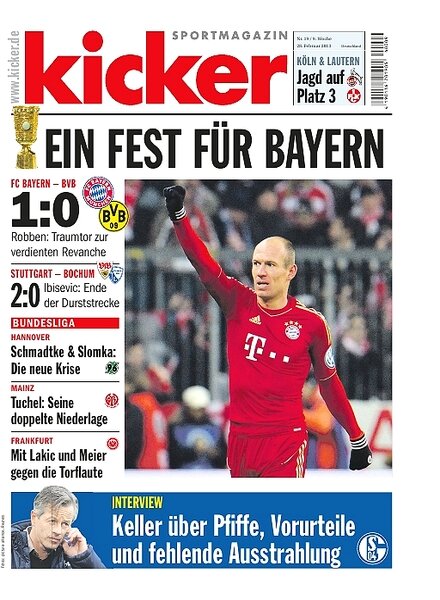 Kicker Sportmagazin (Germany) – 28 February 2013