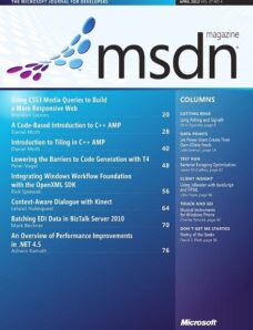 MSDN – April 2012