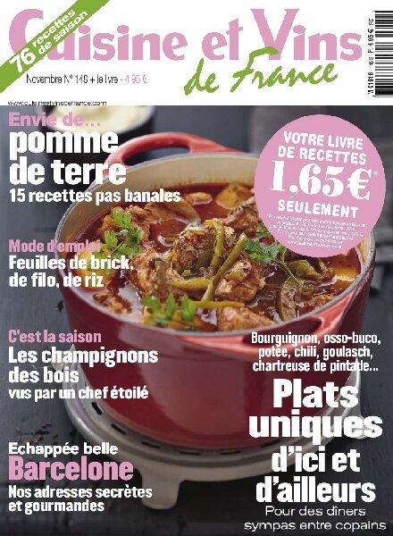 Cuisine et Vins de France 148 – Novembre 2012