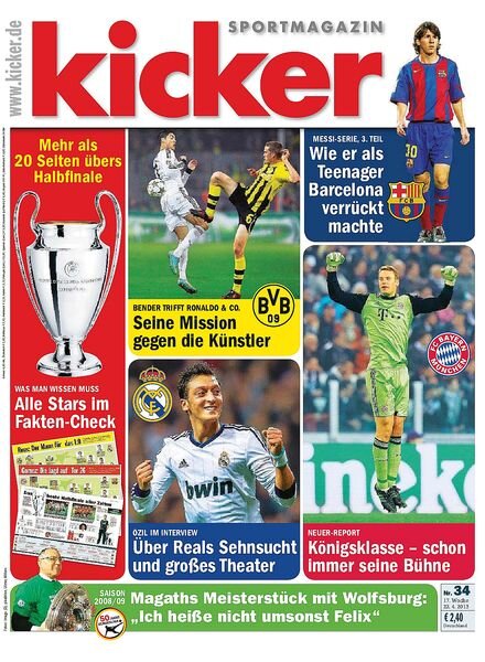 Kicker SporMagazin Germany – 22 April2013
