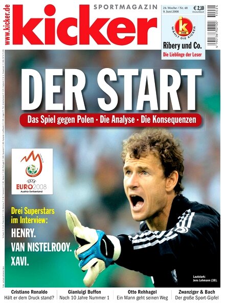 Kicker Sportmagazin (Germany) — 9 June 2008 48
