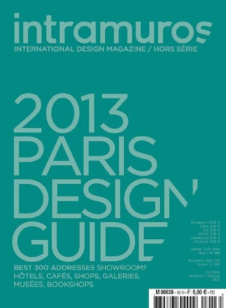 Intramuros – Hors-Serie Guide Design Paris – 2013