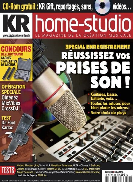 Keyboard Recording Home Studio 275 — Juillet-Aout 2012