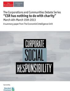 The Economist (Intelligence Unit) – CSR has nothing to do with charity (2013)
