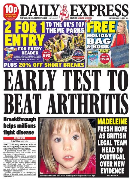 Daily Express — 22 Saturday June 2013
