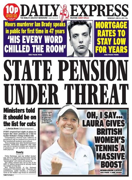 Daily Express – Wednesday, 26 June 2013