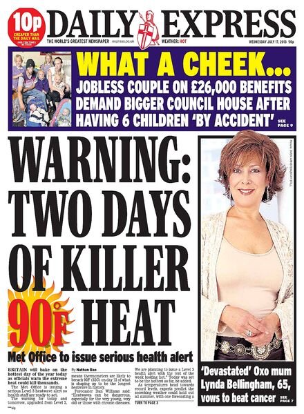 Daily Express – Wednesday, 17 July 2013