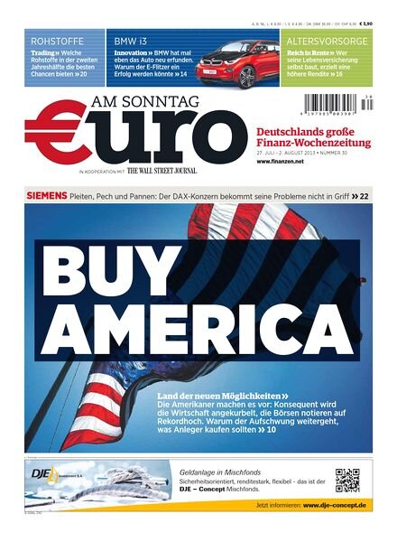 Euro am Sonntag — 27 Juli 2013