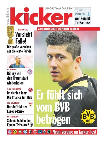 Kicker SportMagazin Germany – 01.08.2013