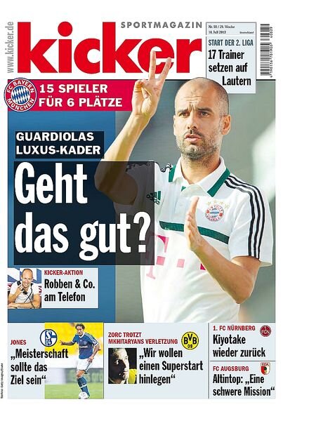 Kicker SportMagazin Germany – 18 Juli 2013