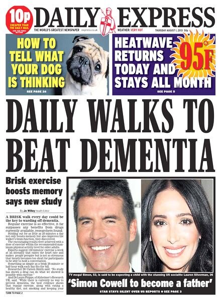 Daily Express – Thursday, 01 August 2013