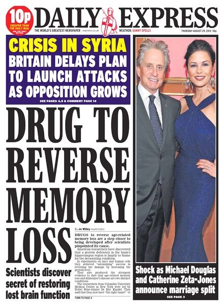 Daily Express – Thursday, 29 August 2013