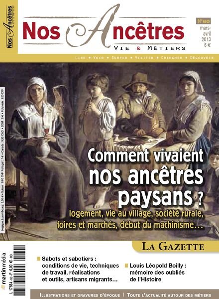 Nos Ancetres, Vie & Metiers 60 – Mars-Avril 2013