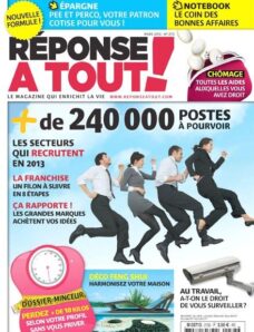 Reponse a Tout! – Mars 2013