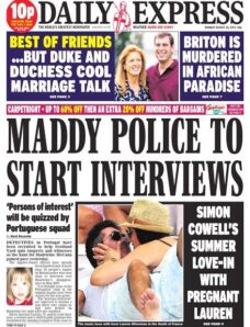 Daily Express – Monday, 26 August 2013