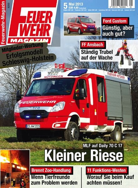 Feuerwehr Magazin — Mai 2013