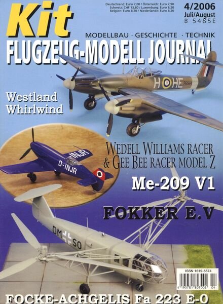 Kit Flugzeug-Modell Journal 2006-04