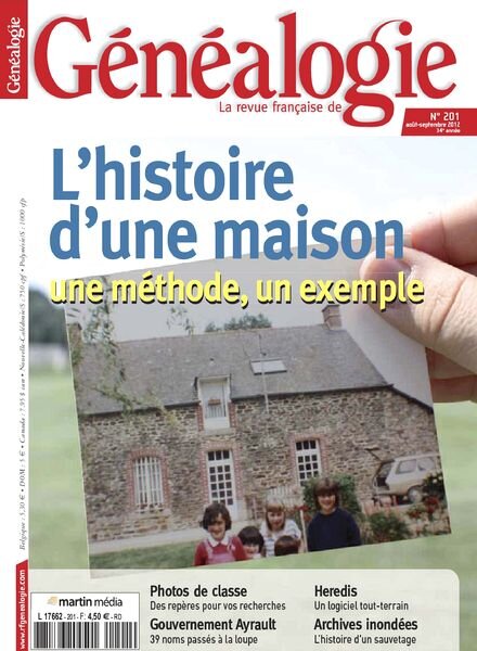 La Revue Francaise de Genealogie 201 – Aout-Septembre 2012