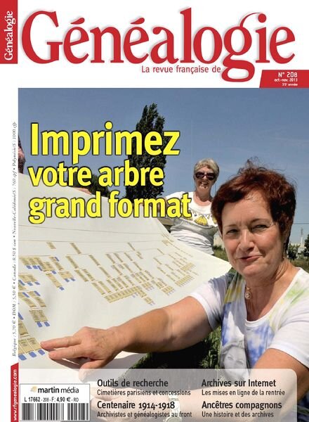 La Revue Francaise de Genealogie N 208 – Octobre-Novembre 2013