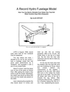 Model Airplane News (drawing) — 1937-08 hydro