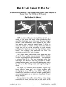 Model Airplane News (drawing) – 1939-06 xp-40
