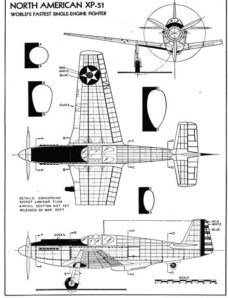 Model Airplane News (drawing) – 1941-09 xp-51