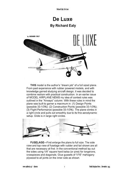 Model Airplane News (drawing) – 1945-11 deluxe