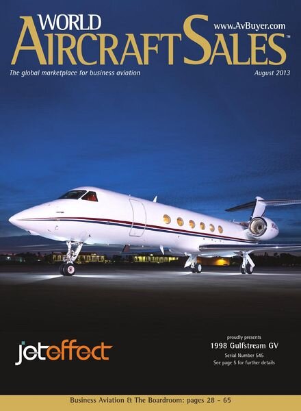 World Aircraft Sales — August 2013