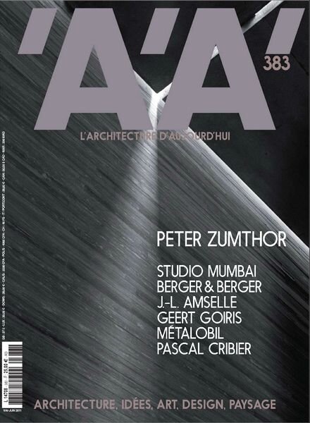 AA L’architecture d’aujourd’hui Magazine Issue 383