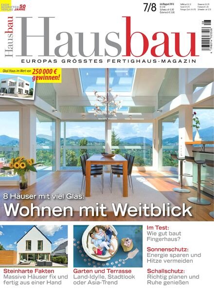 Hausbau Magazin — Juli-August 2013