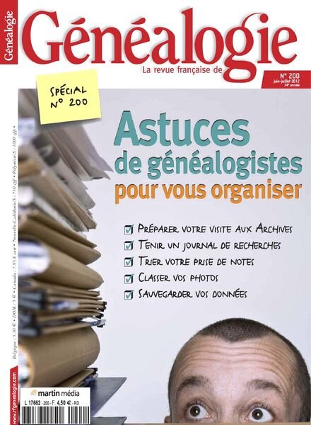 La Revue Francaise de Genealogie 200 — Juin-Juillet 2012