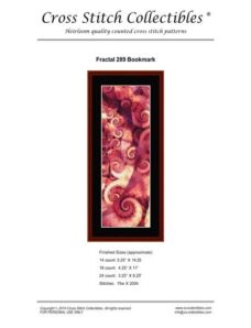 Cross Stitch Collectibles (Fractal Bookmark) 289