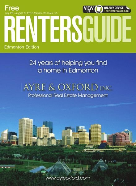Edmonton Renters Guide – 26 July 2013