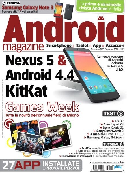 Android Magazine Italia N 27 — Dicembre 2013 — Gennaio 2014