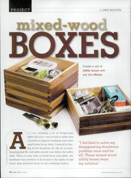 Canadian Home Workshop — Mixed-wood Boxes