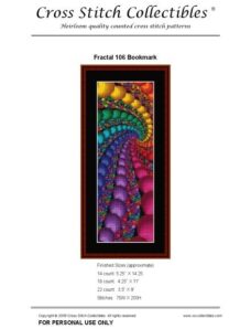 Cross Stitch Collectibles (Fractal Bookmark) 106