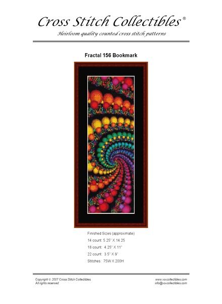 Cross Stitch Collectibles (Fractal Bookmark) 156