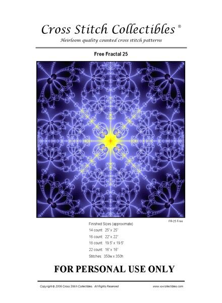 Cross Stitch Collectibles (Fractal Bookmark) 25