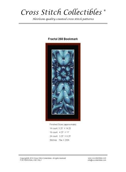 Cross Stitch Collectibles (Fractal Bookmark) 268