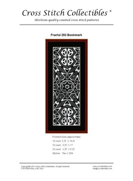 Cross Stitch Collectibles (Fractal Bookmark) 292