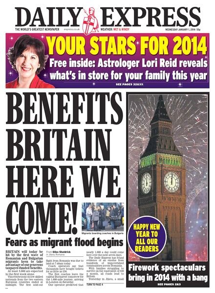 Daily Express — Wednesday, 01 January 2014