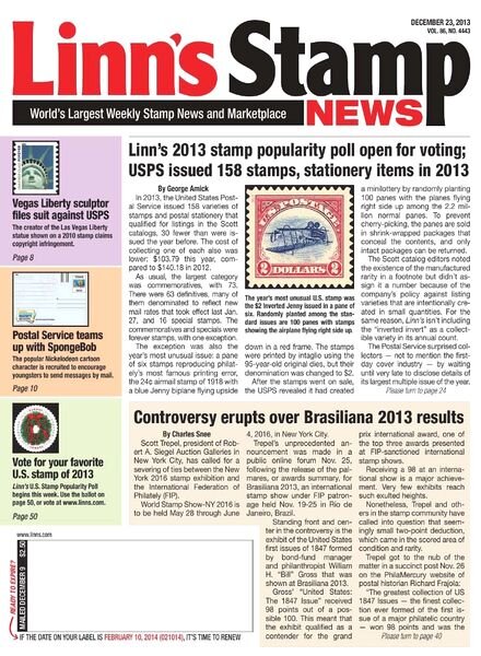 Linn’s Stamp News — December 23, 2013