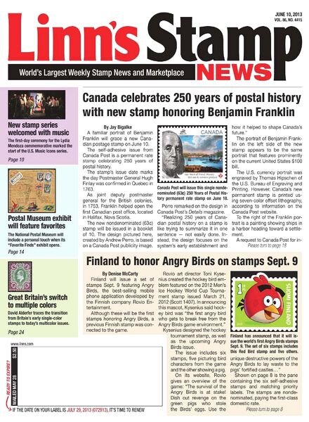 Linn’s Stamp News — June 10, 2013