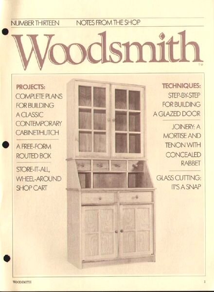 WoodSmith Issue 13, Jan 1981 — Contemporary Cabinet Hutch