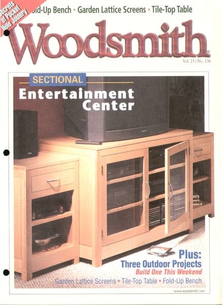 WoodSmith Issue 136, Aug 2001 Sectional Entertainment Center