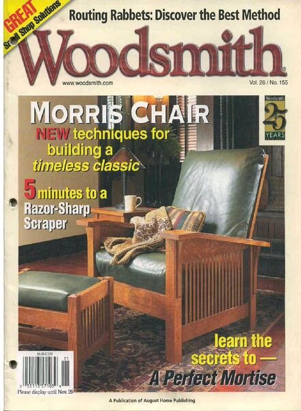 WoodSmith Issue 155, Oct-Nov 2004 — Morris Chair