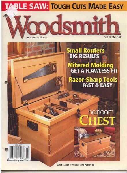 WoodSmith Issue 161, Oct-Nov 2005 – Heirloom Chest