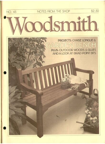 WoodSmith Issue 45, June 1986 — Garden Bench